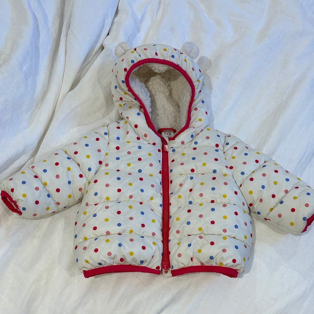 BABY GAP Baby Jacket with Colourful Polka Dot Accents